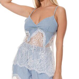 Galita Denim Lace Camisole New